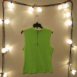 Never worn neon green turtle neck tank